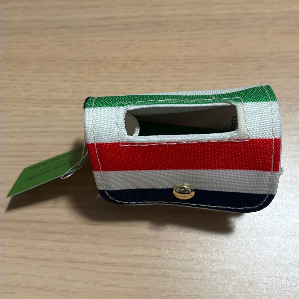 Kate Spade Striped Doggie Bag Holder with Gold Clip - Picture 5 of 6